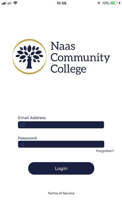 Emulate iPhone app Naas Community College using MyAndroid