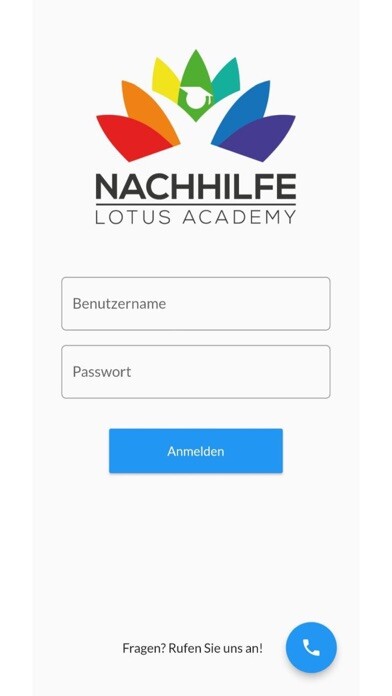 Emulate iPhone app Nachhilfe Lotus Academy App using MyAndroid
