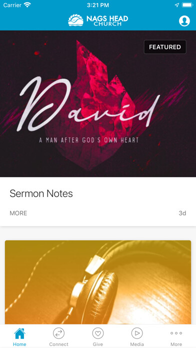 Emulate iPhone app Nags Head Church using MyAndroid