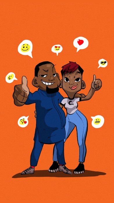 Emulate iPhone app Naija Dylog Stickers using MyAndroid