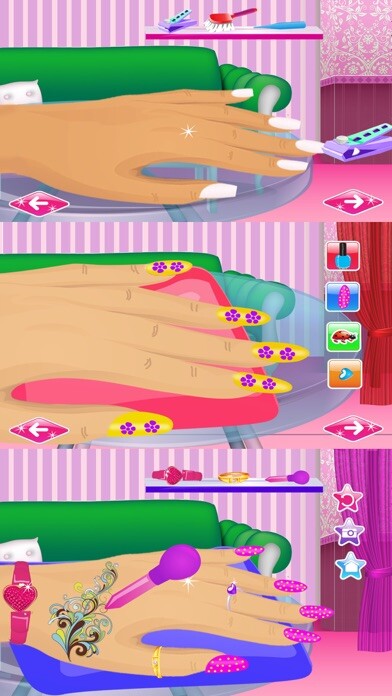 Emulate iPhone app Nail art Beauty Dress up & Makeup Manicure Salon For Girls using MyAndroid