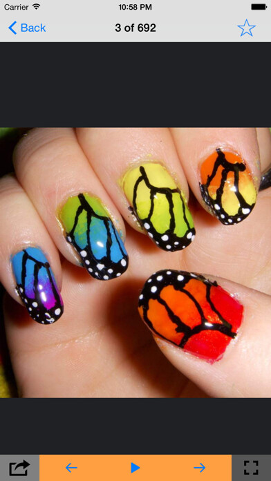 Emulate iPhone app Nail Art Ideas using MyAndroid