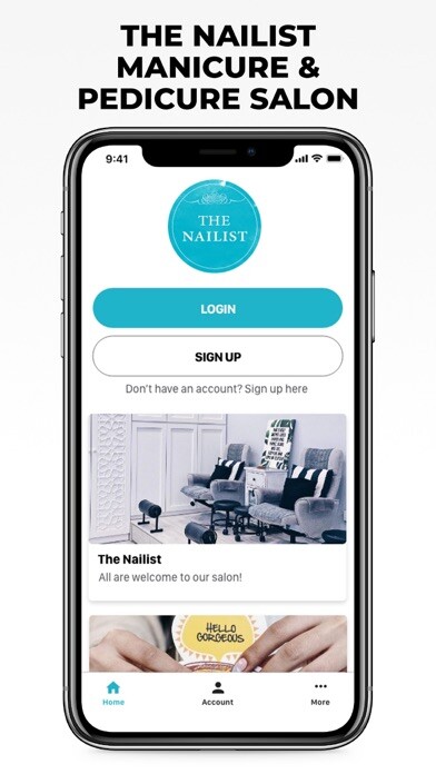 Emulate iPhone app Nailist Salon using MyAndroid