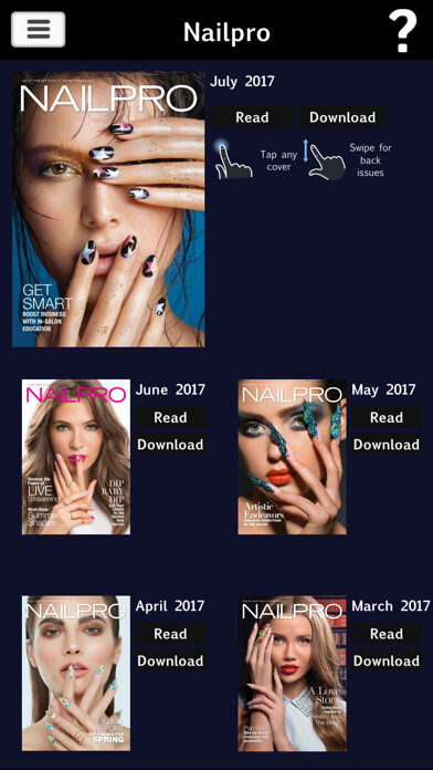 Emulate iPhone app NAILPRO Magazine using MyAndroid