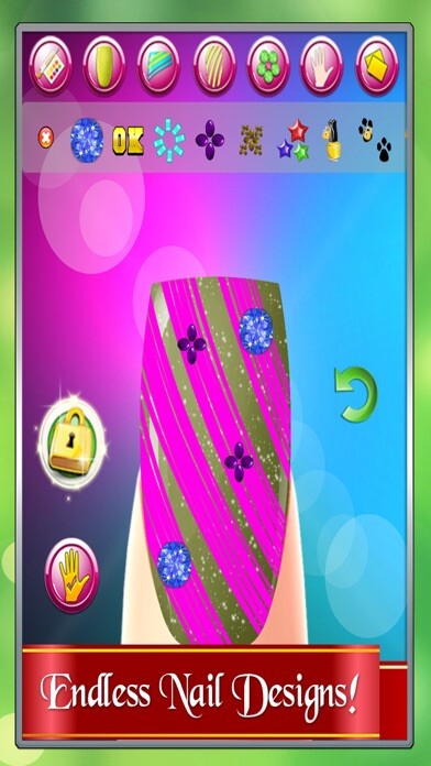 Emulate iPhone app Nail Salon Maker Princess Designs Free Games for Teen Girls using MyAndroid