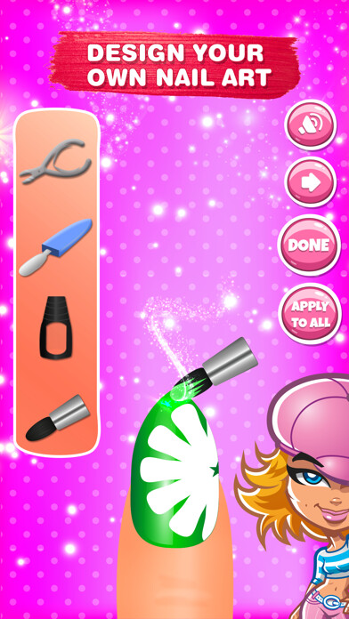 Emulate iPhone app Nail Salon Manicure Princess using MyAndroid