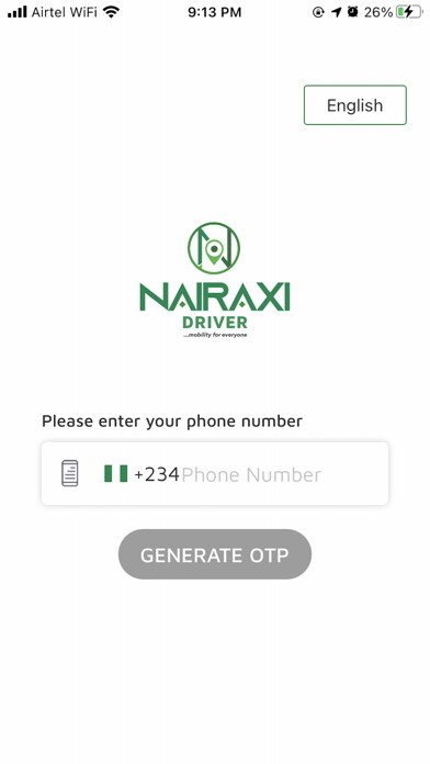 Emulate iPhone app NAIRAXI DRIVER using MyAndroid