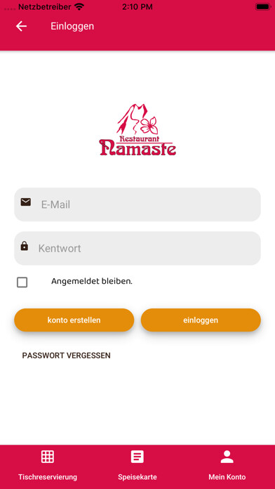 Emulate iPhone app Namaste Essen using MyAndroid Emulate iPhone app Namaste Essen using MyAndroid