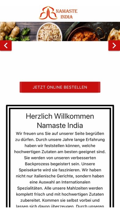 Emulate iPhone app Namaste India Falkenberg using MyAndroid Emulate iPhone app Namaste India Falkenberg using MyAndroid