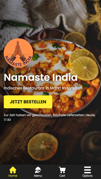 Emulate iPhone app Namaste India Indersdorf using MyAndroid Emulate iPhone app Namaste India Indersdorf using MyAndroid