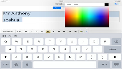 Emulate iPhone app Name Board Pro using MyAndroid