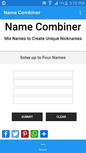 Run android online APK Name Combiner from MyAndroid or emulate Name Combiner using MyAndroid