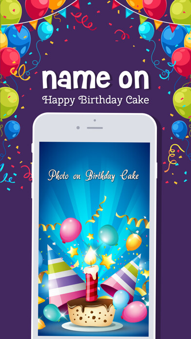 Emulate iPhone app Name On  Happy Birthday Cake using MyAndroid