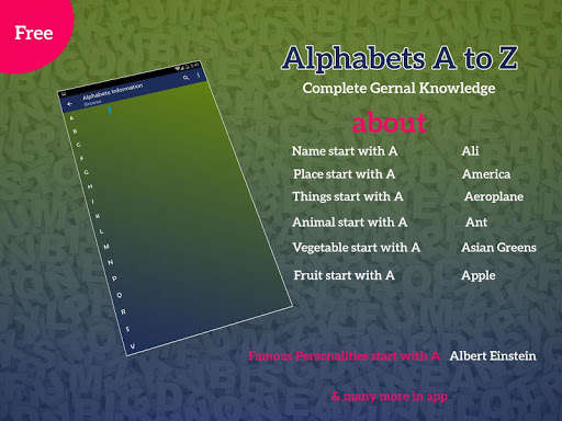 Run android online APK Names with Alphabets from MyAndroid or emulate Names with Alphabets using MyAndroid