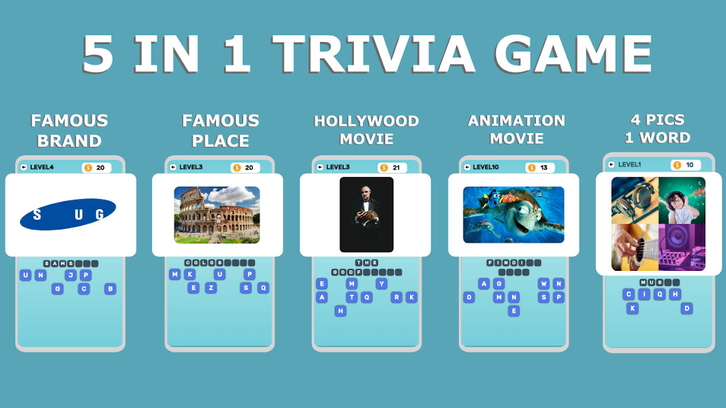 Run android online APK Name The Image - 4 In 1 Trivia from MyAndroid or emulate Name The Image - 4 In 1 Trivia using MyAndroid