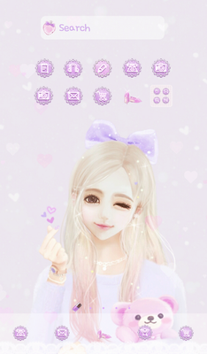 Emulate Android APK nana purple DodolLauncherTheme