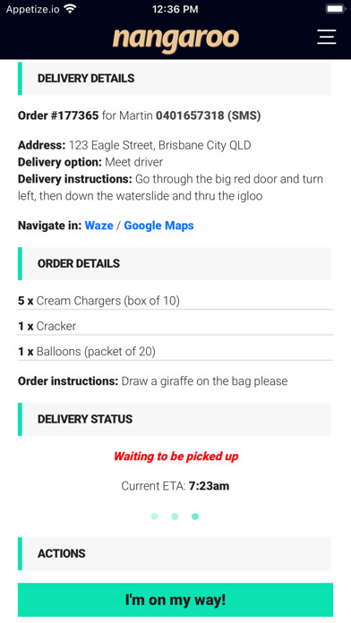 Emulate iPhone app Nangaroo Driver using MyAndroid Emulate iPhone app Nangaroo Driver using MyAndroid