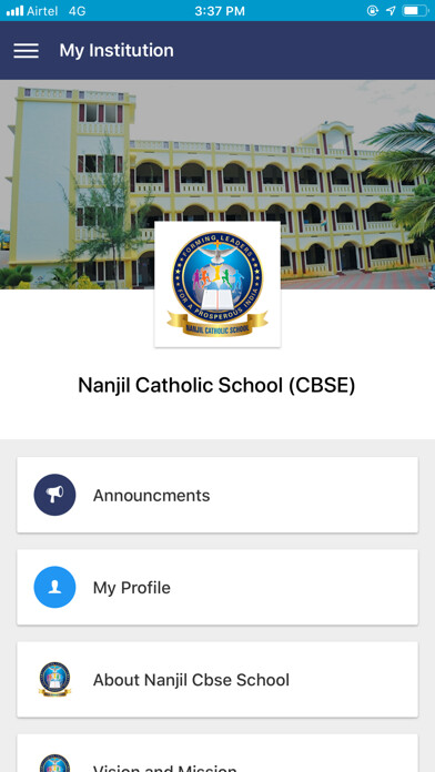 Emulate iPhone app Nanjil Catholic School using MyAndroid