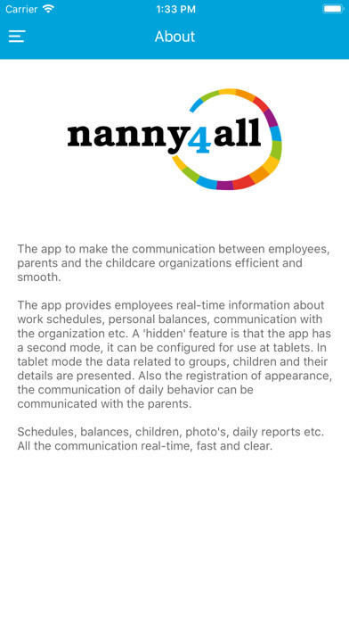 Emulate iPhone app Nanny4all Employees using MyAndroid
