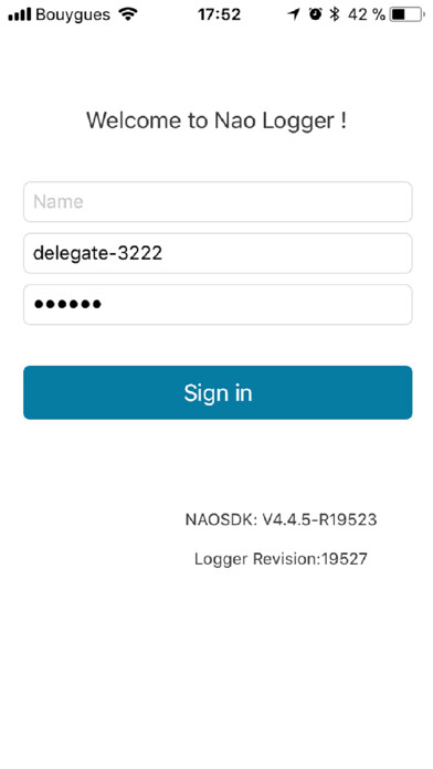 Run android online APK NAO Logger from MyAndroid or emulate NAO Logger using MyAndroid