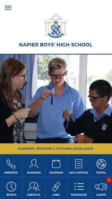 Emulate Android APK Napier Boys High School
