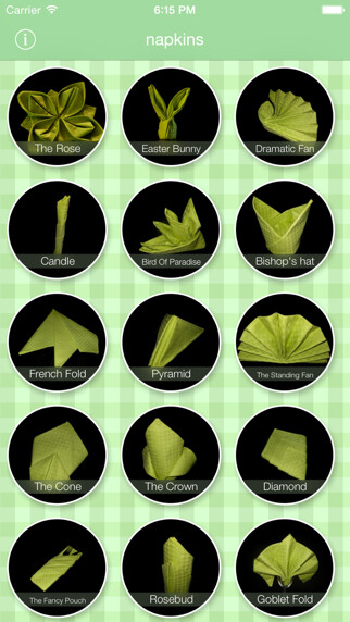 Emulate iPhone app Napkin Folding using MyAndroid