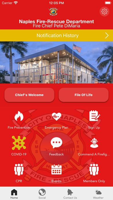 Emulate iPhone app Naples Fire Department using MyAndroid Emulate iPhone app Naples Fire Department using MyAndroid