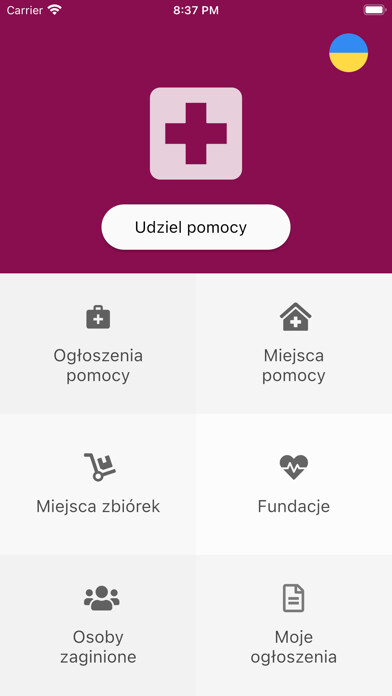 Emulate iPhone app naPomoc using MyAndroid