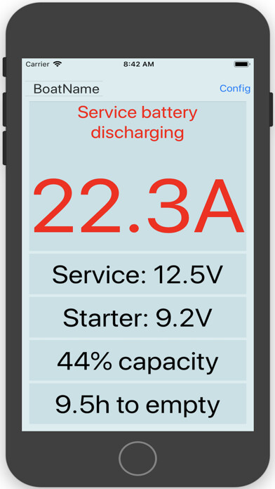 Emulate iPhone app NASA Battery Viewer using MyAndroid