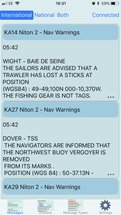 Emulate iPhone app NASA Navtex Viewer using MyAndroid
