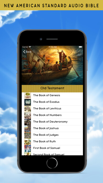 Emulate iPhone app NASB Holy Bible Audio Book using MyAndroid
