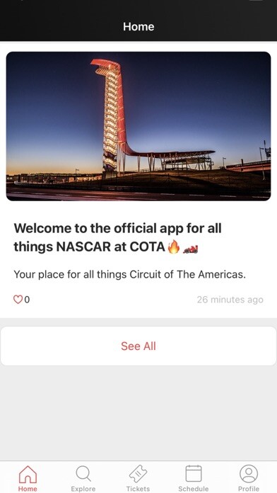 Emulate iPhone app NASCAR at COTA using MyAndroid