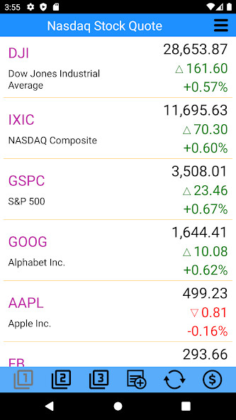Run android online APK NASDAQ Stock Quote - US Stocks from MyAndroid or emulate NASDAQ Stock Quote - US Stocks using MyAndroid