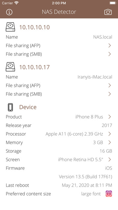 Emulate iPhone app NAS Detector using MyAndroid Emulate iPhone app NAS Detector using MyAndroid
