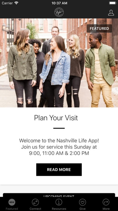 Emulate iPhone app Nashville Life Church using MyAndroid