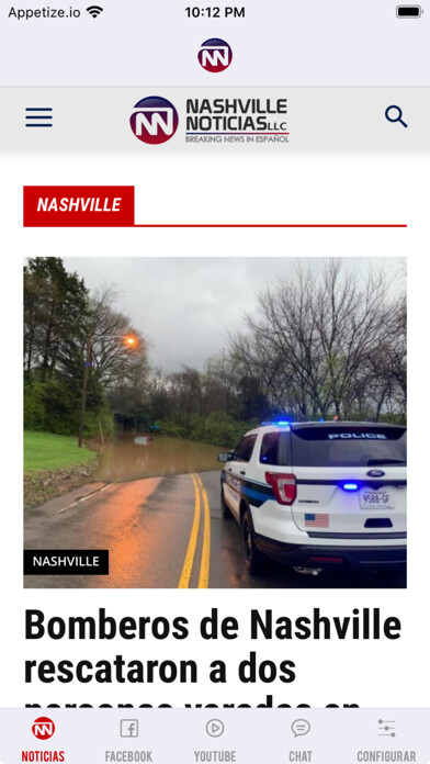 Emulate iPhone app Nashville Noticias using MyAndroid Emulate iPhone app Nashville Noticias using MyAndroid