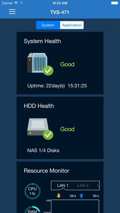 Emulate iPhone app NAS Manager using MyAndroid