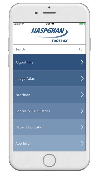 Emulate iPhone app NASPGHAN Toolbox using MyAndroid Emulate iPhone app NASPGHAN Toolbox using MyAndroid
