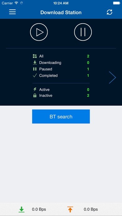 Emulate iPhone app NAS System Manager using MyAndroid