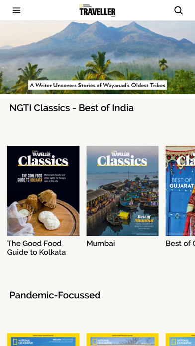 Emulate iPhone app Nat Geo Traveller India using MyAndroid