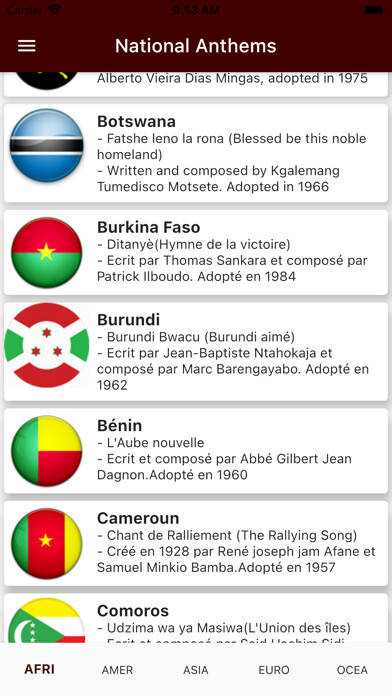 Emulate iPhone app National anthems countries using MyAndroid Emulate iPhone app National anthems countries using MyAndroid