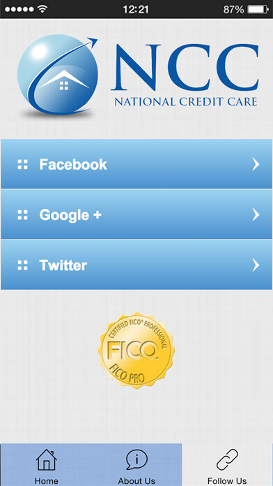 Emulate iPhone app National Credit Care using MyAndroid