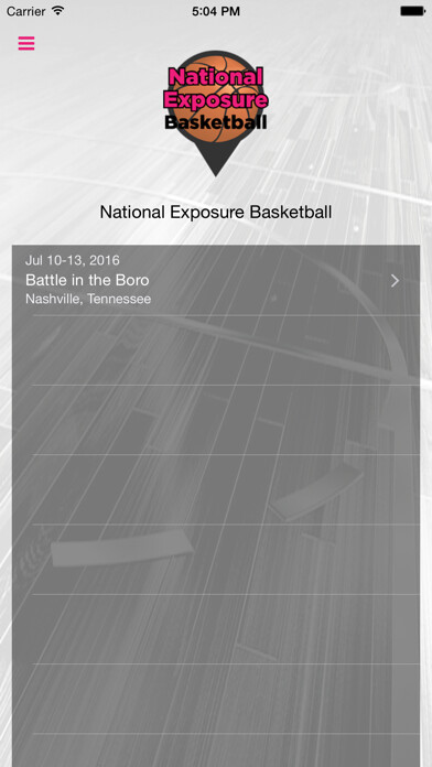 Emulate iPhone app National Exposure Basketball using MyAndroid