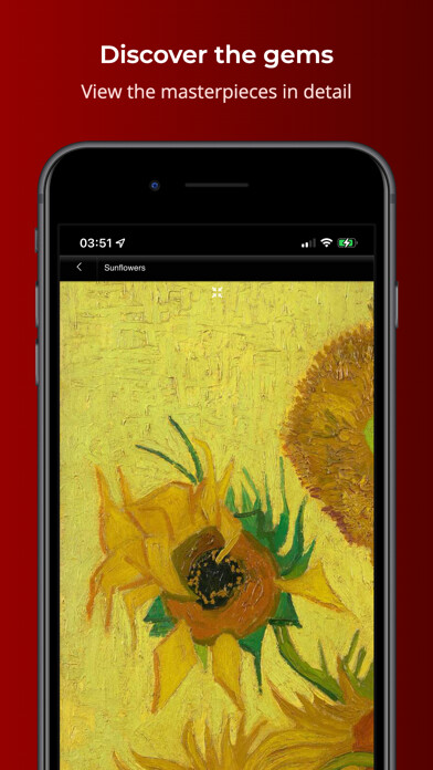 Emulate iPhone app National Gallery Full Buddy using MyAndroid