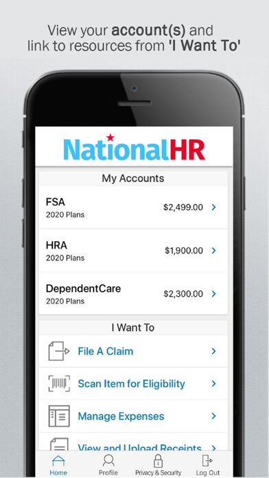 Emulate iPhone app NationalHR HSA HRA FSA Mobile using MyAndroid Emulate iPhone app NationalHR HSA HRA FSA Mobile using MyAndroid