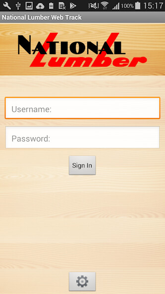 Emulate iPhone app National Lumber Web Track using MyAndroid