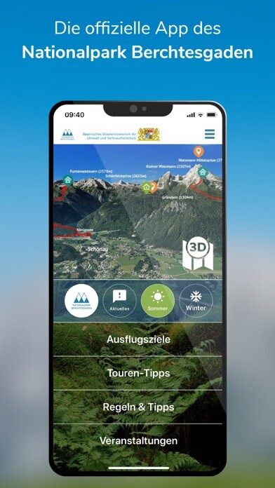Emulate iPhone app National Park Berchtesgaden using MyAndroid