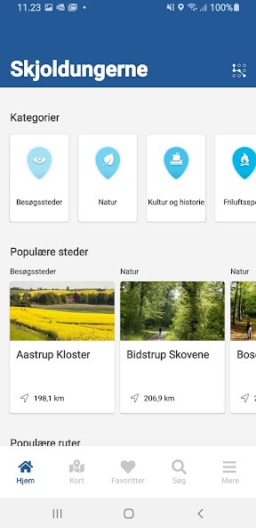 Emulate iPhone app Nationalpark Skjoldungelandet using MyAndroid