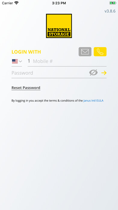 Emulate iPhone app National Storage Smart Entry using MyAndroid Emulate iPhone app National Storage Smart Entry using MyAndroid