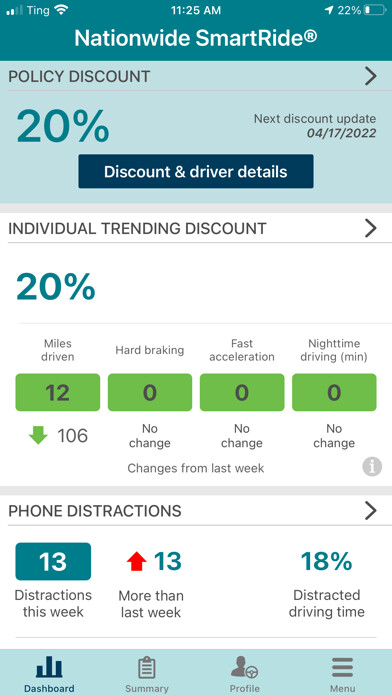 Emulate iPhone app Nationwide SmartRide® using MyAndroid